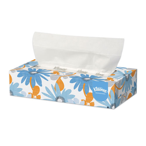 Kimberly-Clark Kleenex White Facial Tissue | 2-Ply， White， Pop-Up Box， 100 Sheets