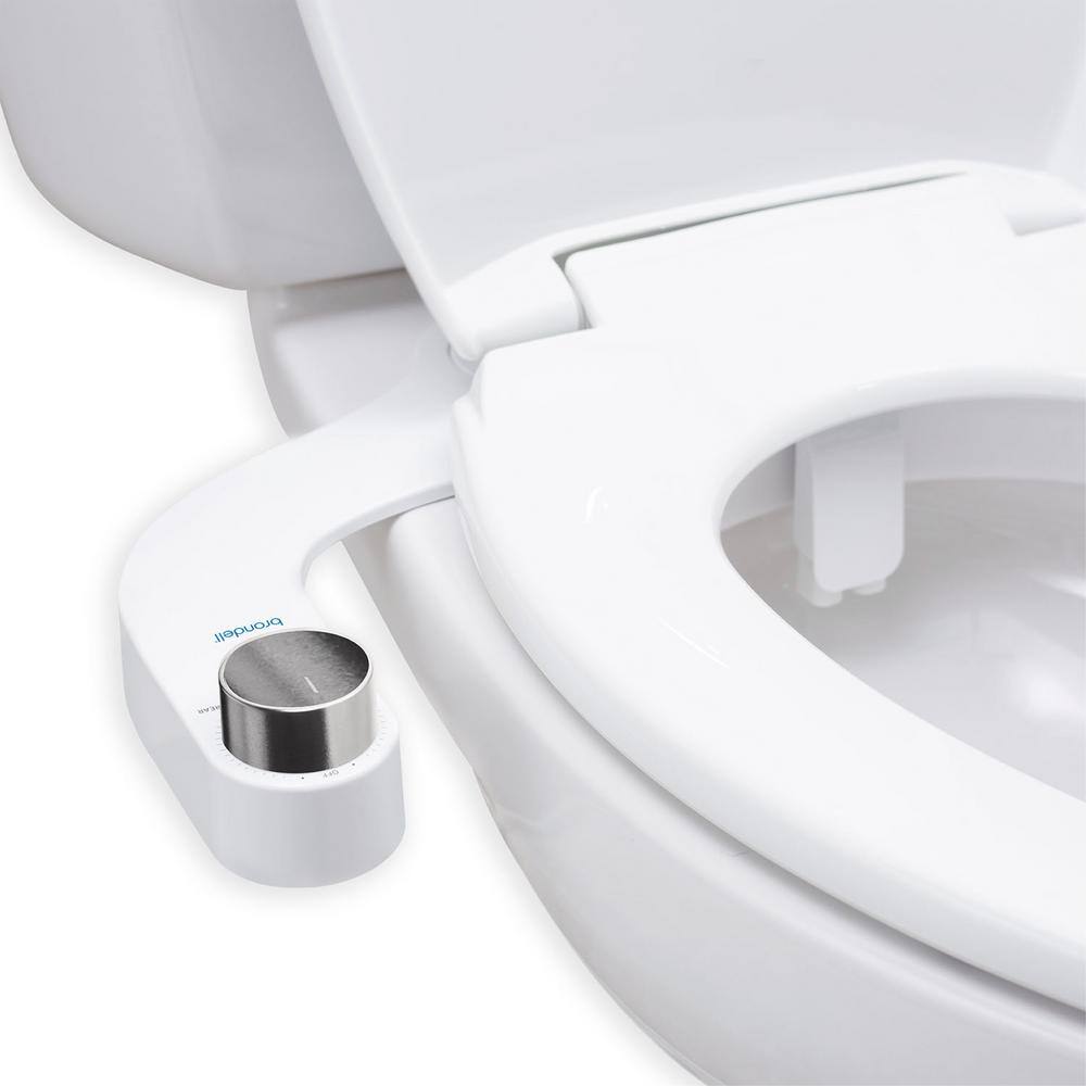 Brondell FreshSpa Comfort+ Ambient Temperature Non-Electric Bidet Attachment in White FSR-15