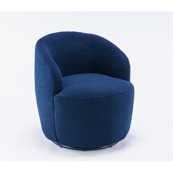 Teddy Fabric Swivel Accent Armchair