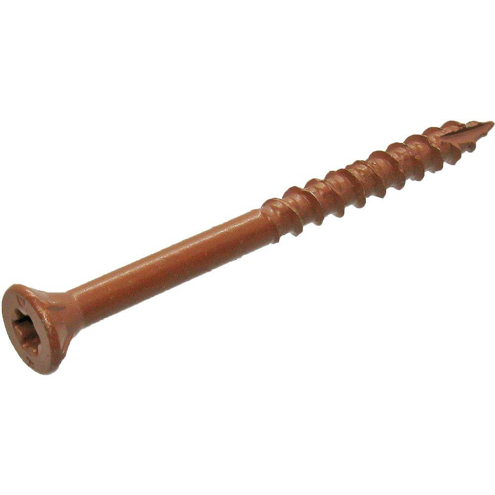 Deckmate #9 2-12 in. Red Exterior Self-Starting Star Flat-Head Wood Deck Screws (25 lbs.1823 pcs) 212DMR25BK