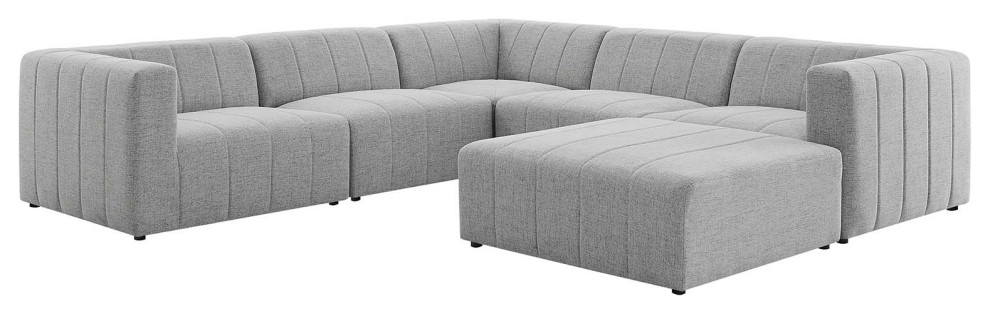 Bartlett Upholstered Fabric 6 Piece Sectional Sofa   Transitional   Sectional Sofas   by ShopFreely  Houzz