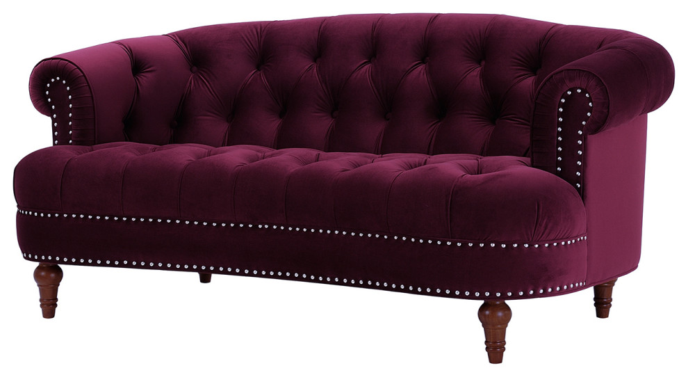 La Rosa Victorian Chesterfield Loveseat   Eclectic   Loveseats   by Jennifer Taylor Home  Houzz