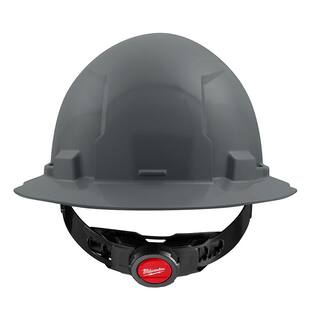 MW BOLT Gray Type 1 Class E Full Brim Non-Vented Hard Hat with 4-Point Ratcheting Suspension (10-Pack) 48-73-1115X10