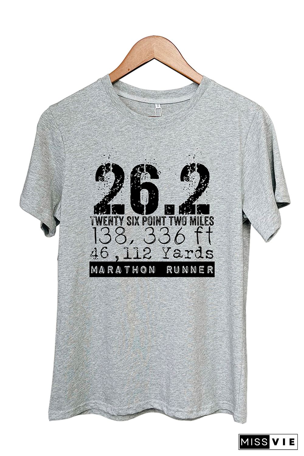 26.2 Miles Shirt Boston Marathon Short Sleeve Graphic Tee Wholesale