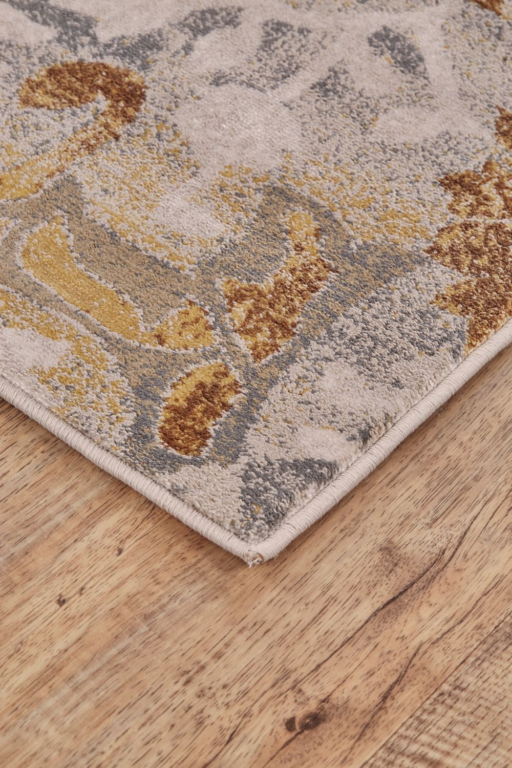 Herbert Gray and Gold Rug by BD Fine