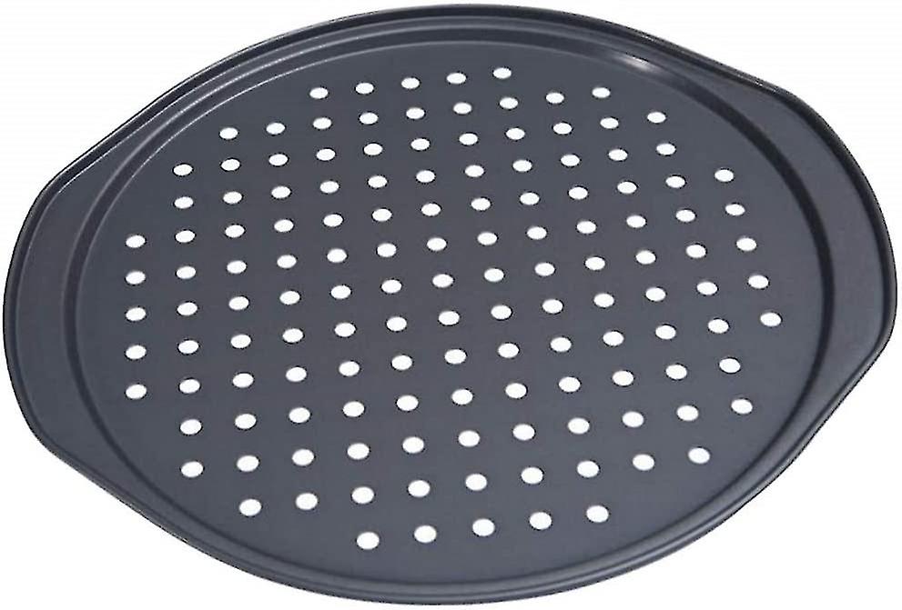 Latest 14 Inch Nonstick Carbon Steel Pizza Pan Bakeware With Holes Pizza Baking Pan For Oven Baking Supplies