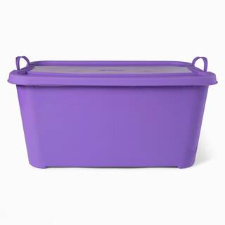 55 Qt. Purple Stackable Closet Organization Storage Box (6-Pack) 6 x CS55PP-SOLID