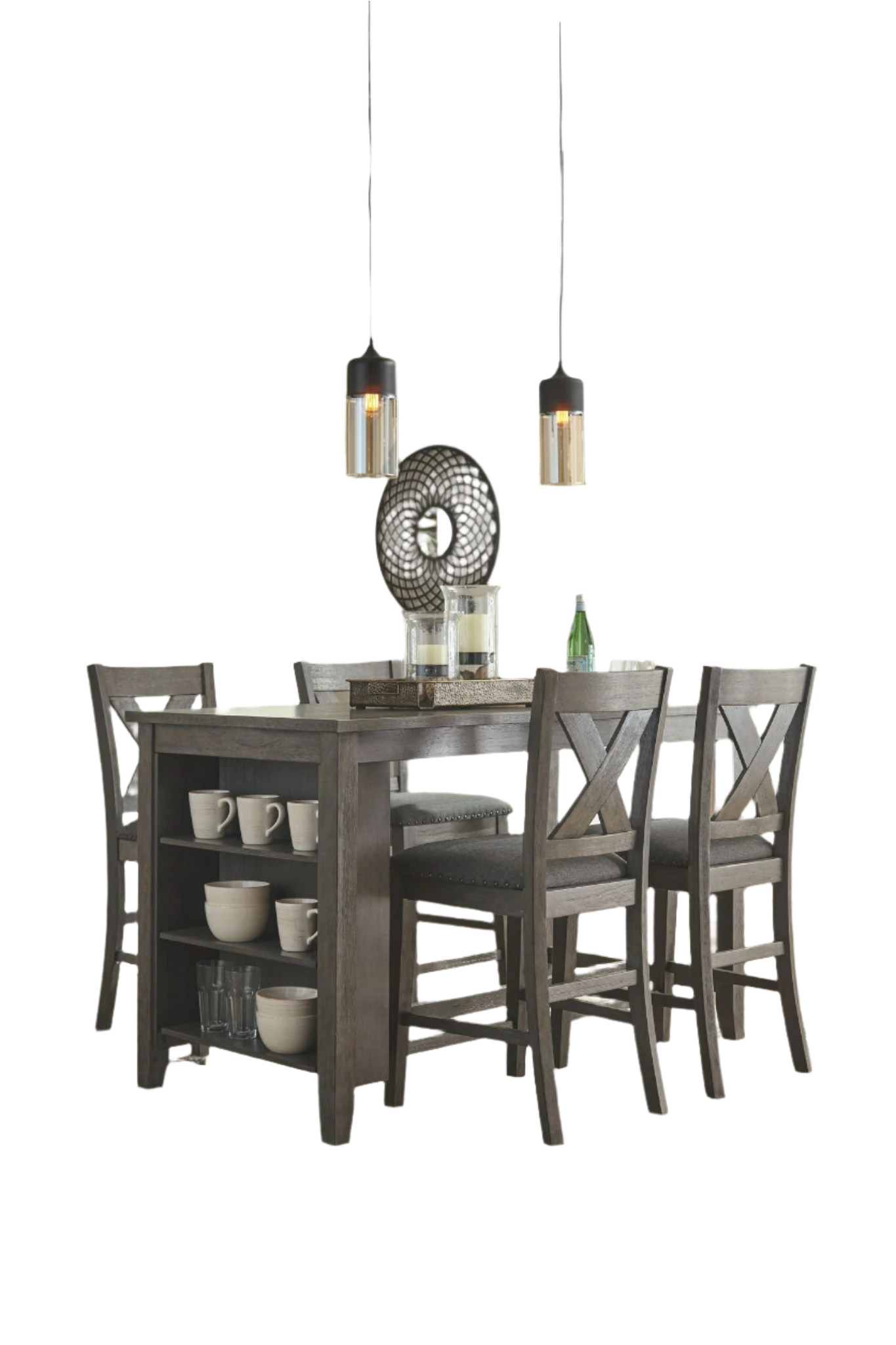 Caitbrook Counter Height Dining Table with 4 Barstools