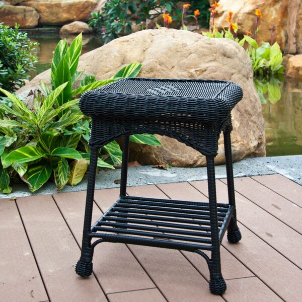 Outdoor Wicker Patio End Table