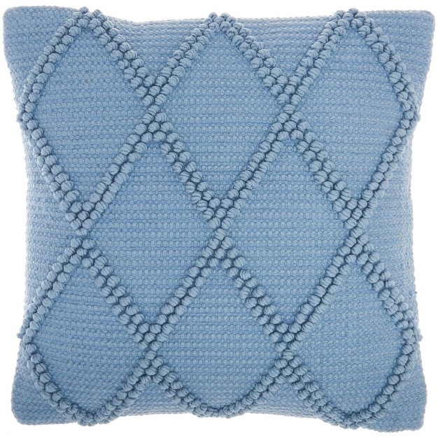 Life Styles Diamond Lattice Square Throw Pillow Ocean Blue Mina Victory