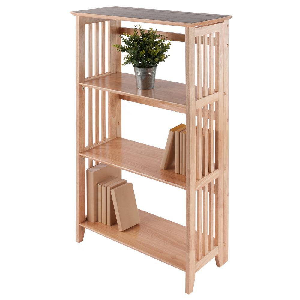 WINSOME WOOD Mission 3-Section Foldable Shelf Natural 82427