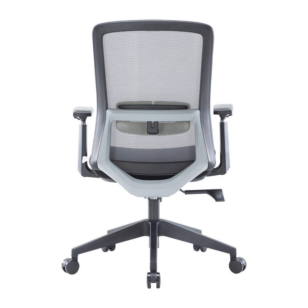 LeisureMod Ingram Modern Office Task Chair with Adjustable Armrests