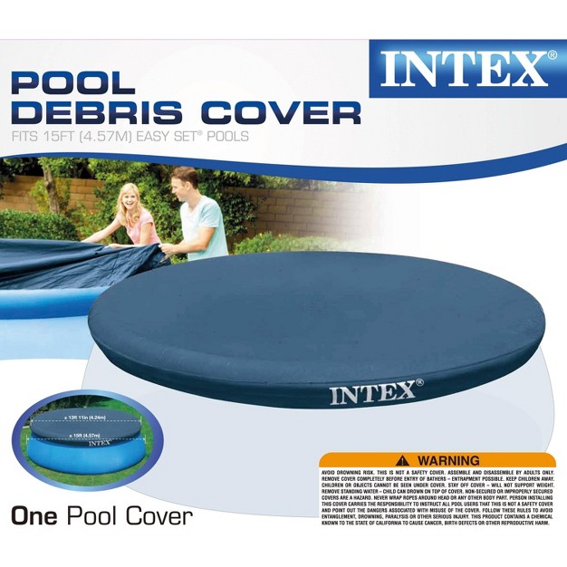 Intex 15 x27 Easy Set Swimming Pool Debris Vinyl Cover Tarp 28023e