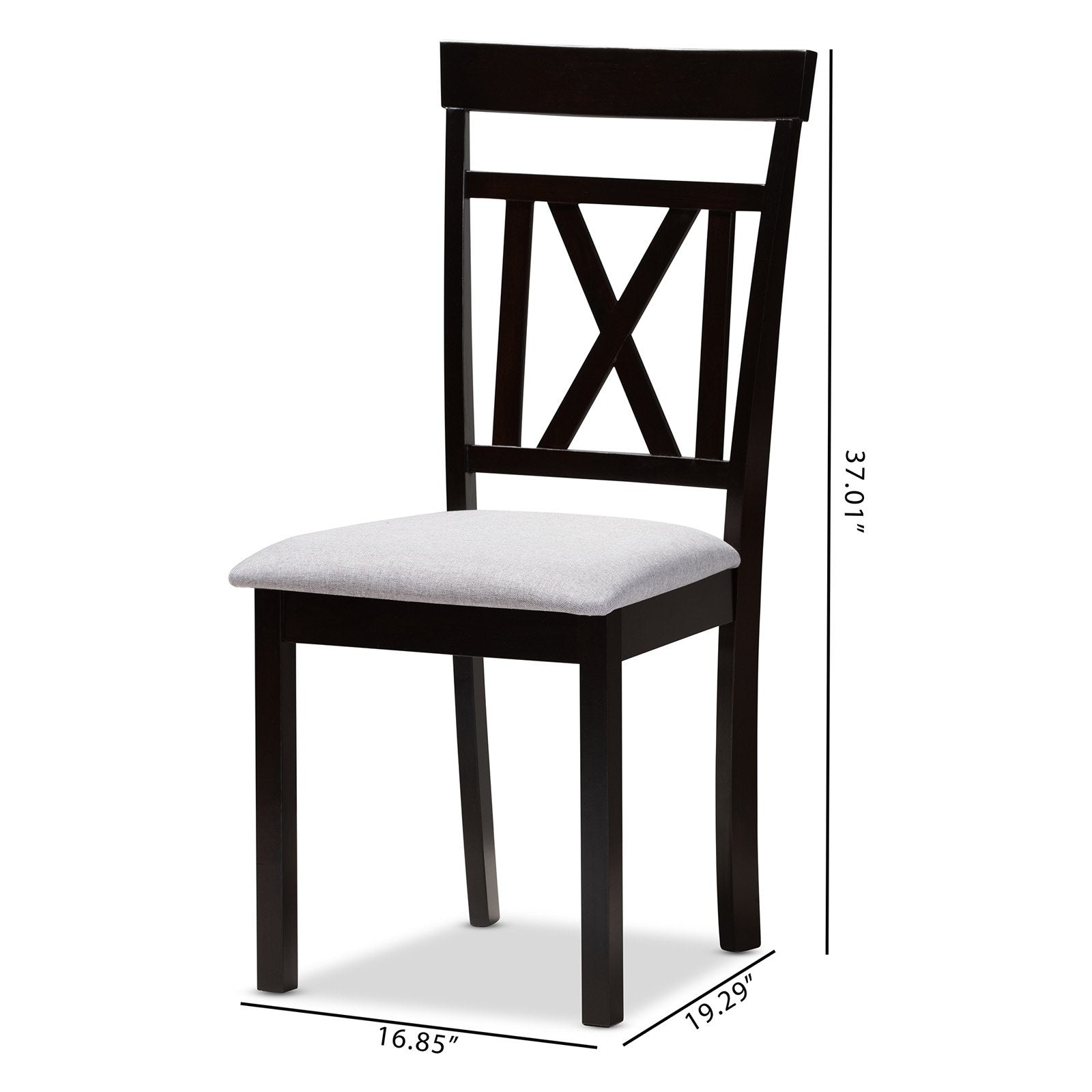 Baxton Studio Rosie Cross Back Dining Chair - Set of 2