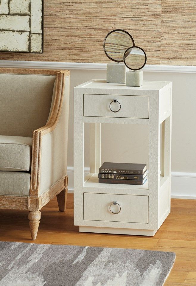 Camilla 2-Drawer Side Table in Various Colors