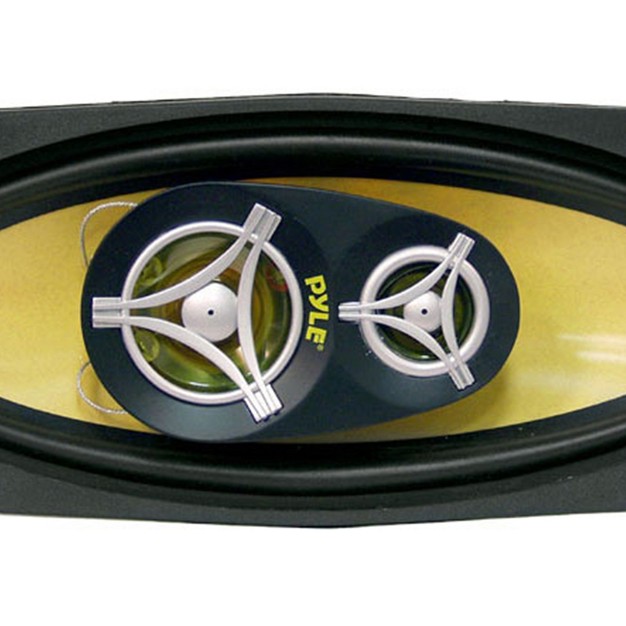 Pyle Plg41 3 4 X 10 Inch 3 Way 300 Watt Car Vehicle Audio Stereo Coaxial Speakers Sound System Kit Pair