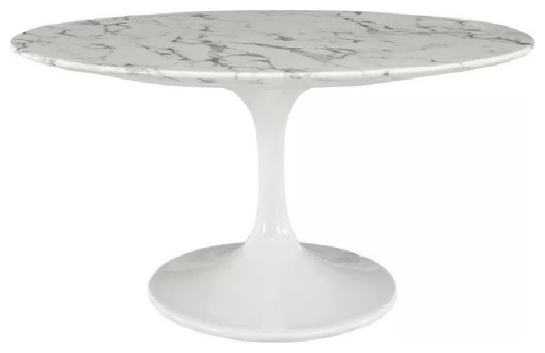 Oval Marble Coffee Table   Midcentury   Coffee Tables   by AFB Decor  Houzz