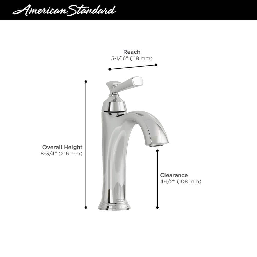 American Standard Rumson Single Hole SingleHandle Bathroom Faucet in Legacy Bronze