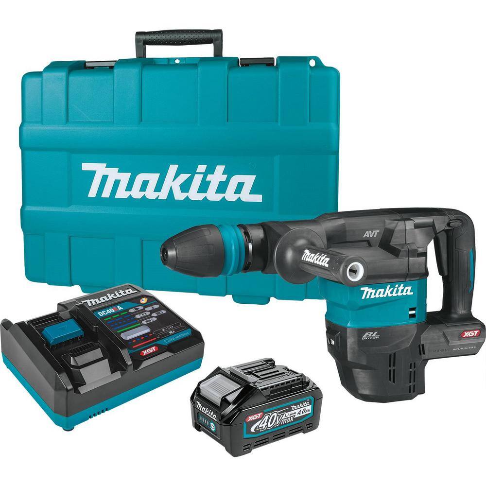 Makita 40V max XGT 19-12 in. Brushless Cordless 15 lbs. AVT Demolition Hammer Kit AWS Capable (4.0 Ah) GMH01M1