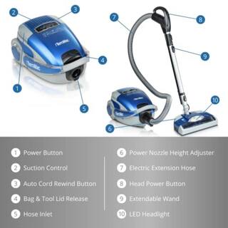 Prolux Blue TerraVac 5 Speed Quiet Vacuum Cleaner with Sealed HEPA Filter and Upgraded Blue Head Prolux_Terra_B