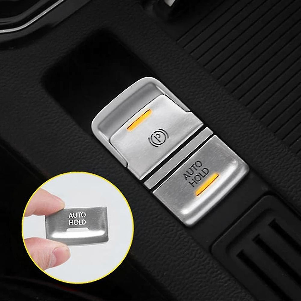 Car Handbrake Auto Hold P Switch Button Cover Trim For Golf 7 7.5 Mk7 At Accessories 2015-2019 Red