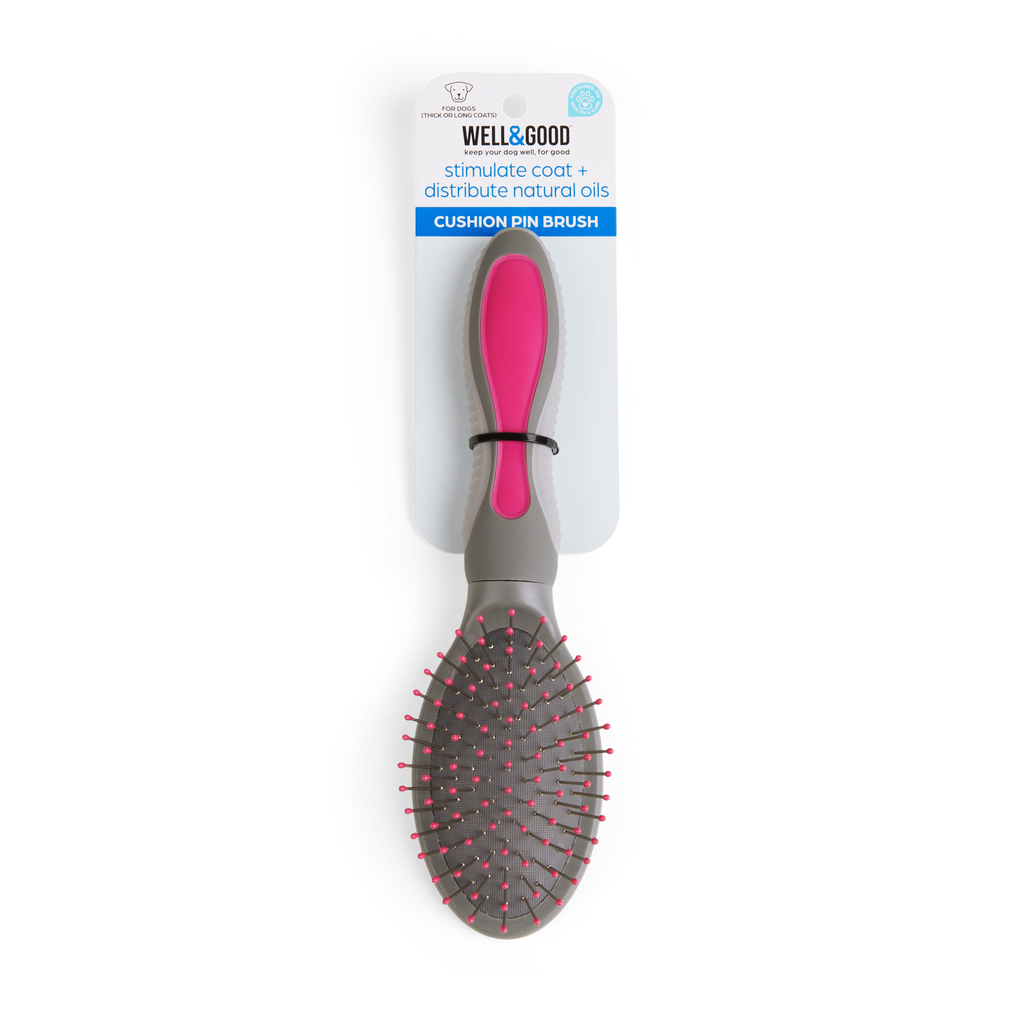 Well  Good Pink Cushion Pin Dog Brush， Small