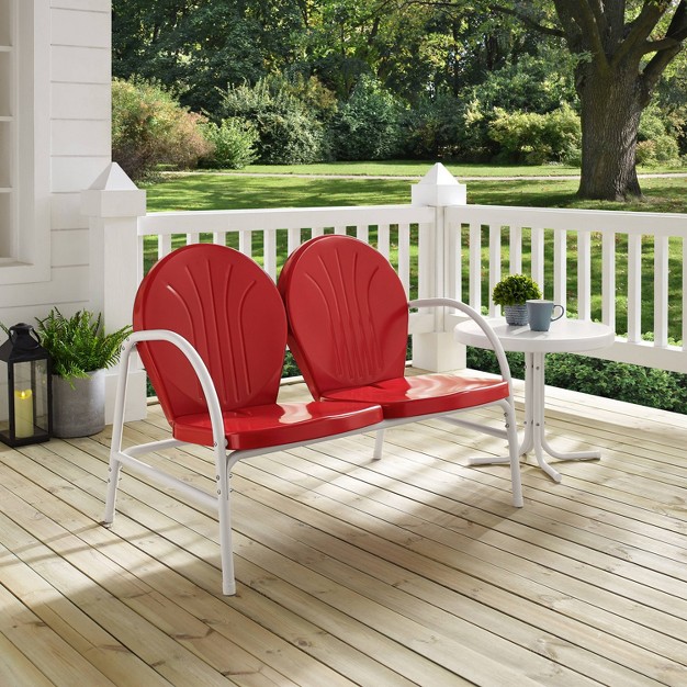 Griffith 3pc Outdoor Conversation Set Red Crosley