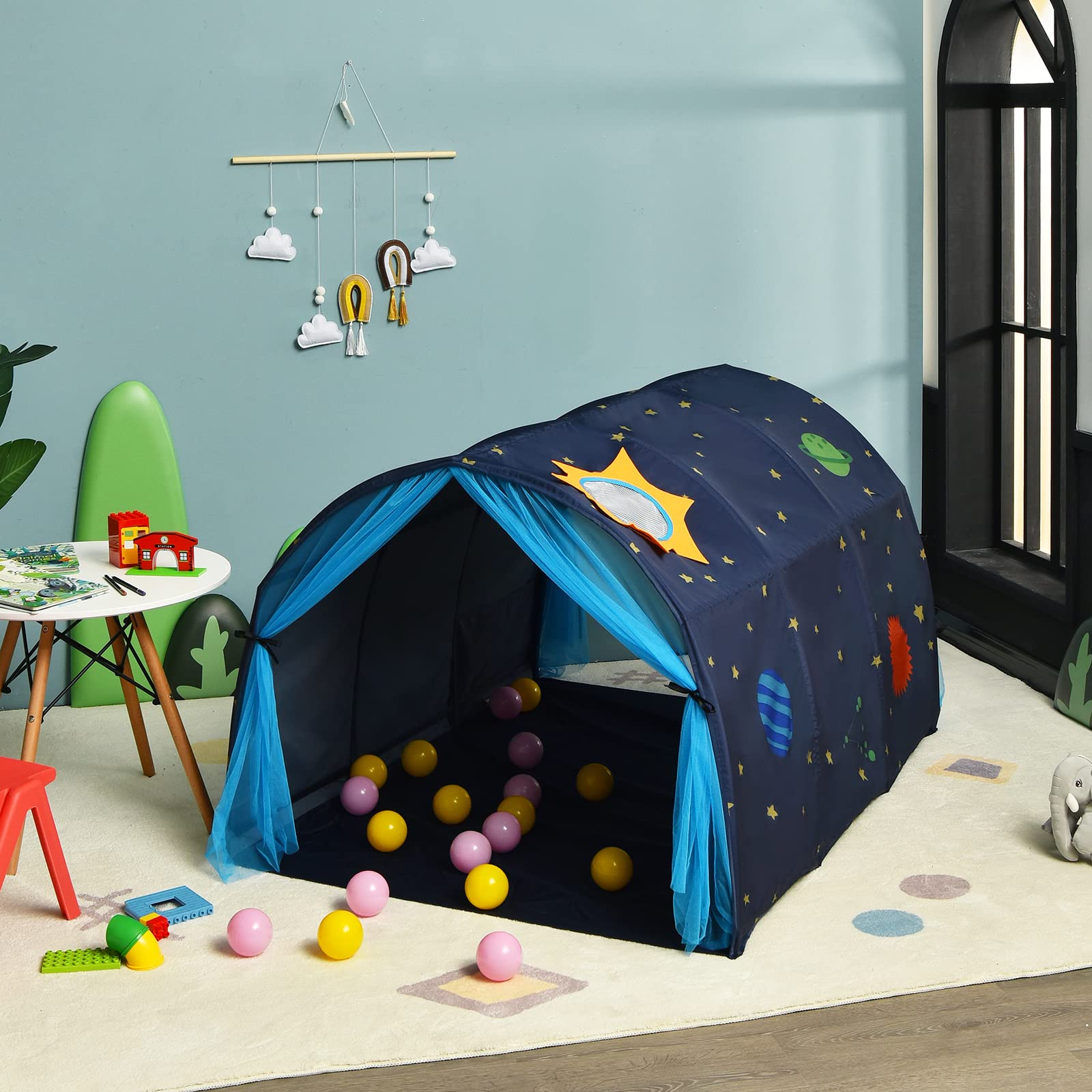 Costzon Kids Galaxy Starry Sky Dream Bed Tent