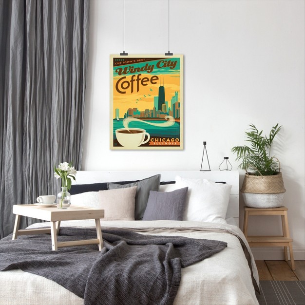 Americanflat Vintage Architecture Chicago Coffee By Anderson Design Group Poster Art Print