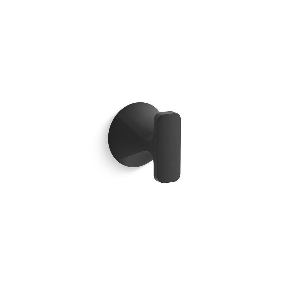 KOHLER Cursiva Robe Hook in Matte Black K-R26690-BL