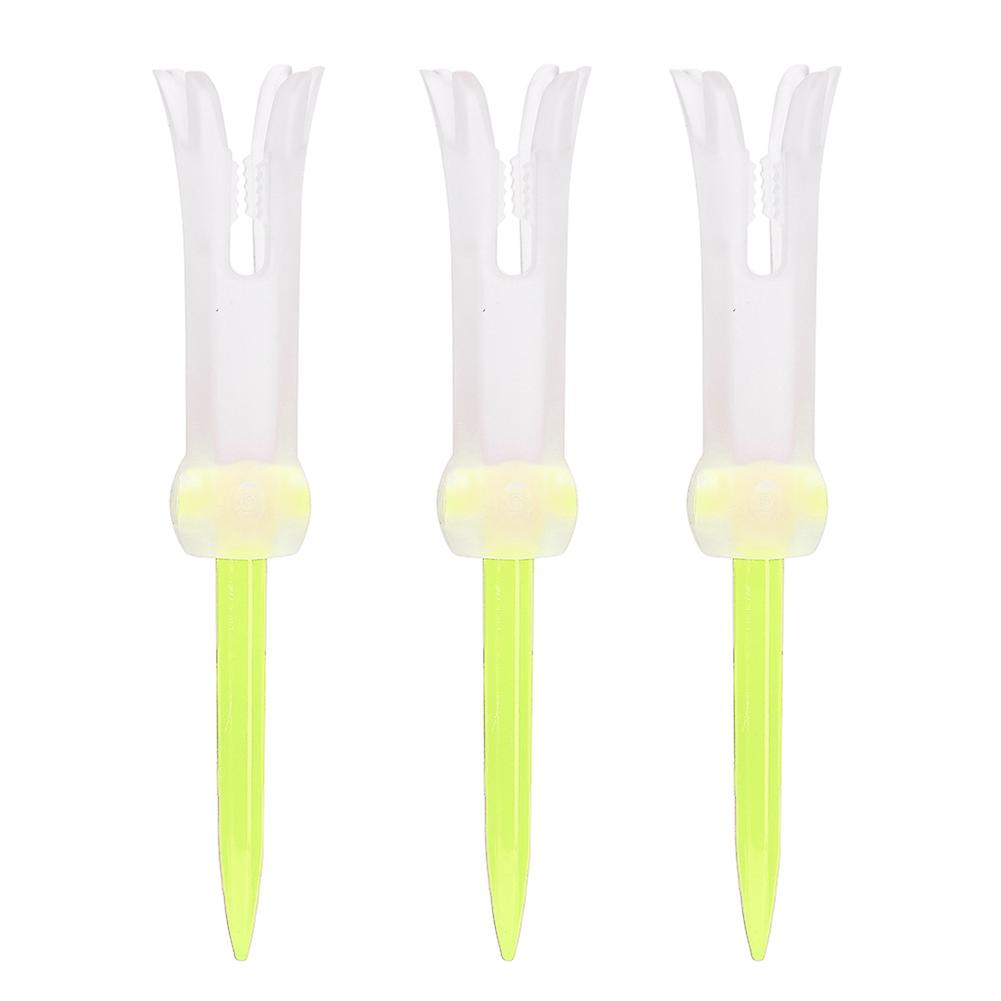 3pcs 85mm Durable Pc Golf Ball Tees Foldable Nails Golfer Training Accessory Yellow