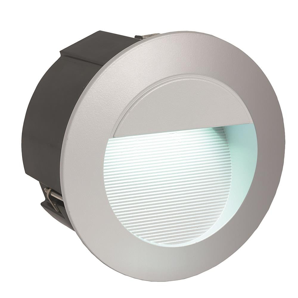 Eglo 95233 Zimba-LED Silver Outdoor Modern Round Recessed Wall Light