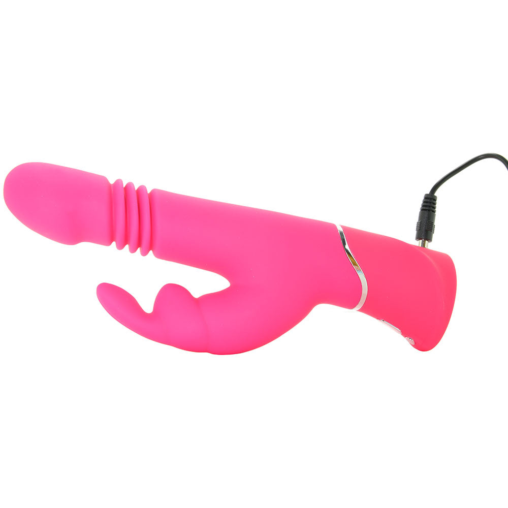 Happy Rabbit Thrusting Silicone Rabbit Vibe in Pink