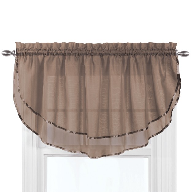 Collections Etc Elegance Sheer Ascot Window Valance Allows Light To Enter While Maintaining Privacy Decorative Accent For Any Room In