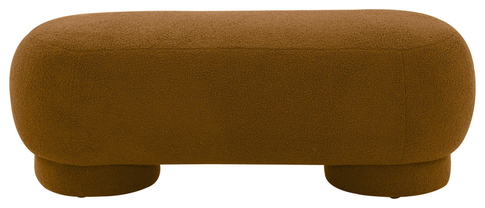 Mara Vegan Shearling Ottoman   Contemporary   Footstools And Ottomans   by TOV Furniture  Houzz