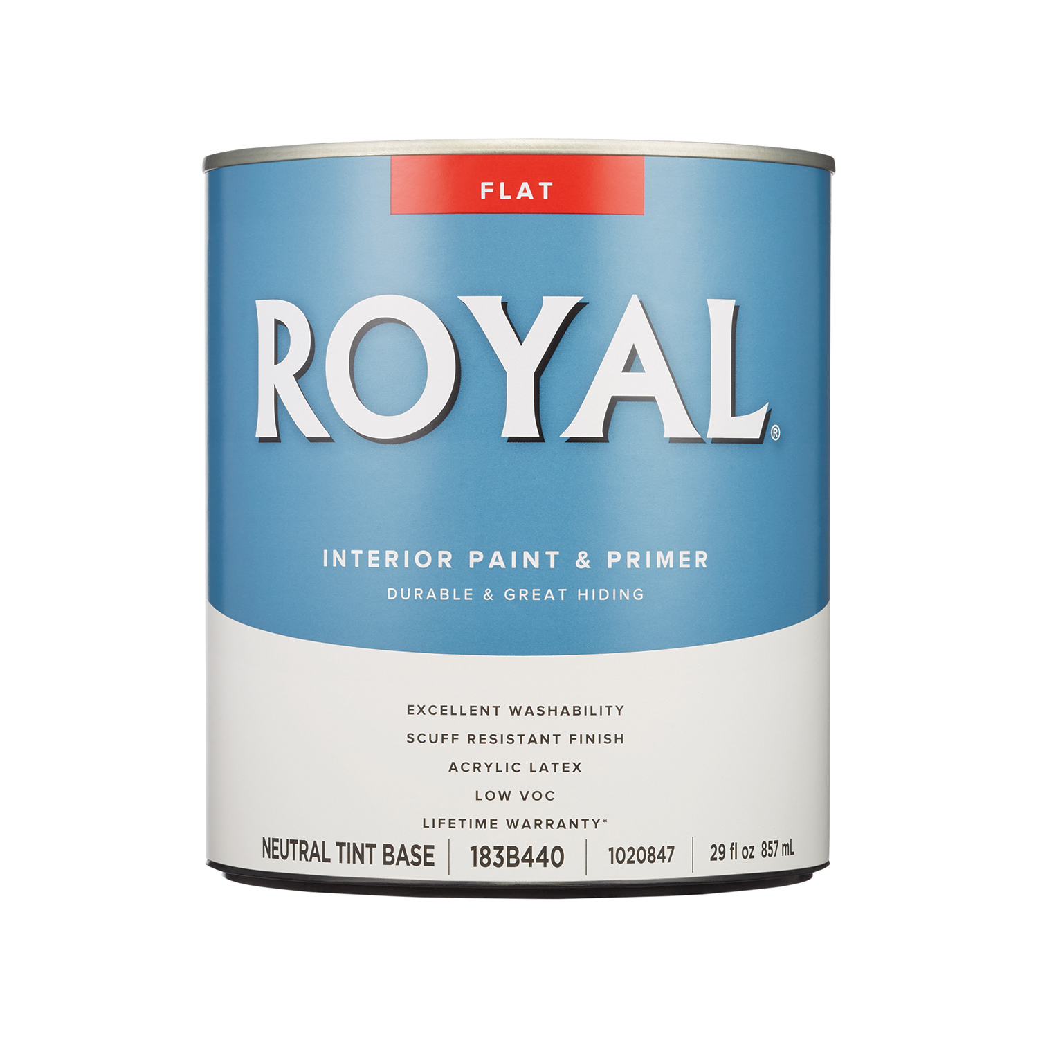 Royal Flat Tint Base Neutral Base Paint and Primer Interior 1 qt