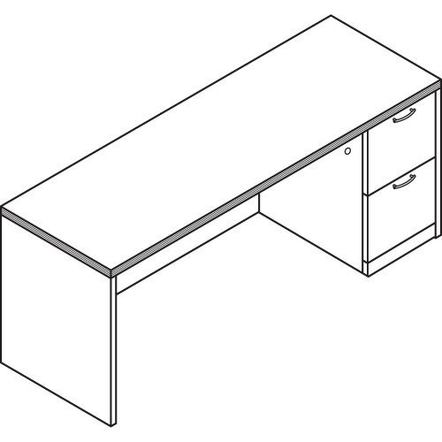 HON Valido Right Pedestal Credenza， 72