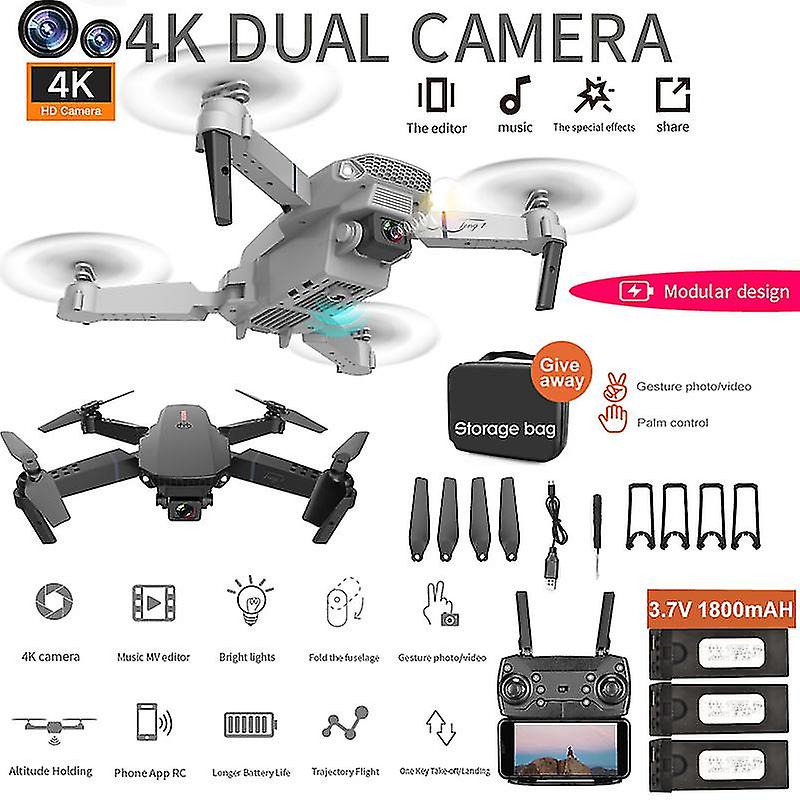 E88 Professional Drone With Wide Angle Hd 4k Camera Height Hold Mode Quadcopter Mini Drone 4k Single Camera