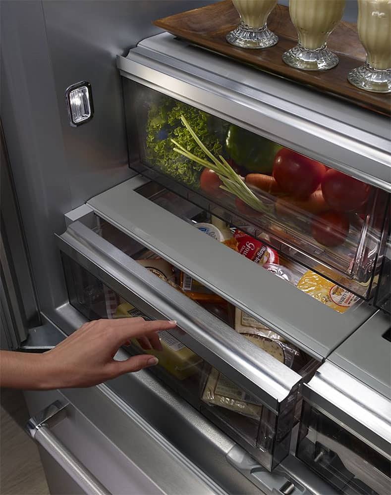 KitchenAid 42 Stainless Steel Built-In French Door Refrigerator With Platinum Interior Design