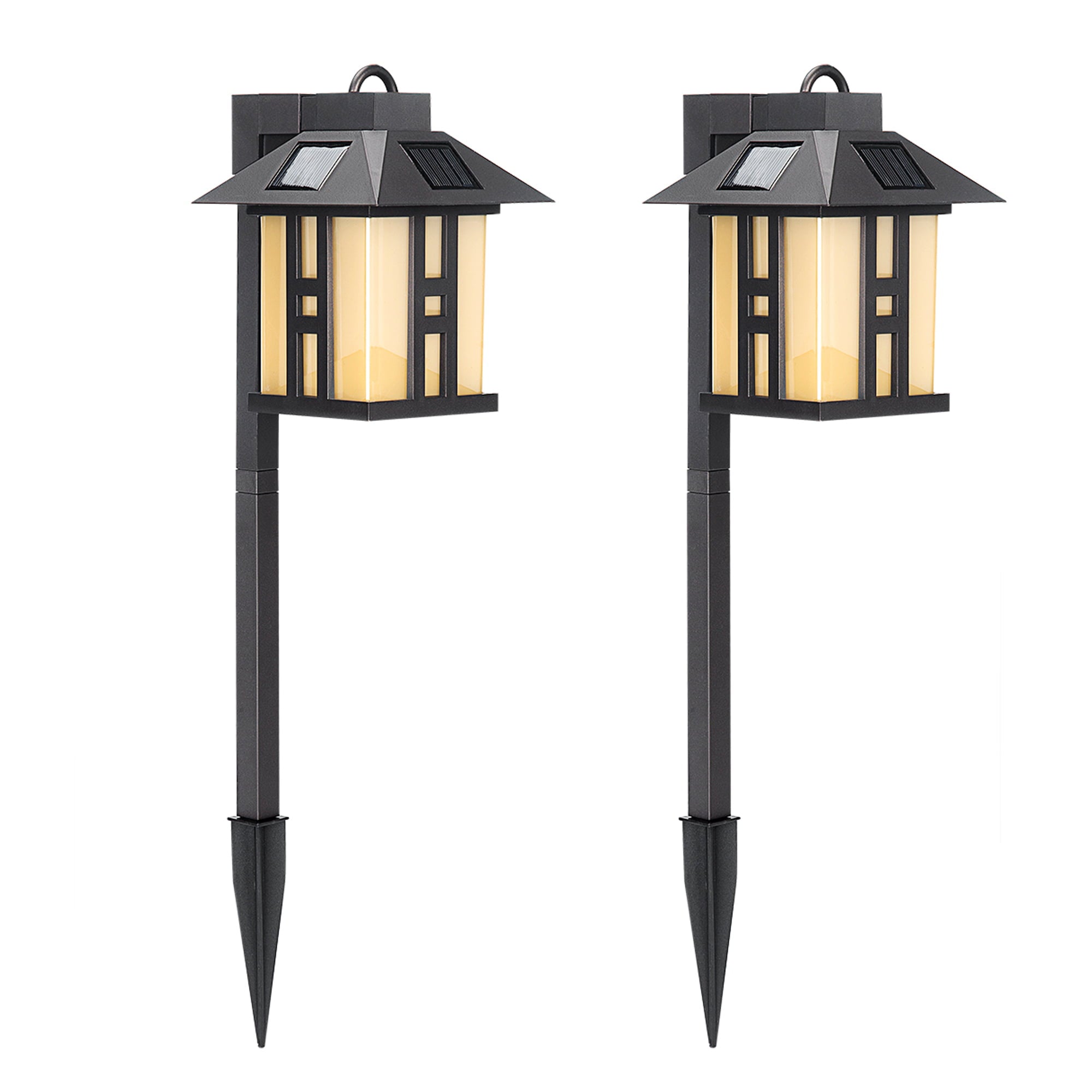 GIGALUMI Solar Path Lights， Outdoor Garden Lights ， Landscape Lighting for Lawn/Patio/Yard/Walkway/Driveway (2 Pack)