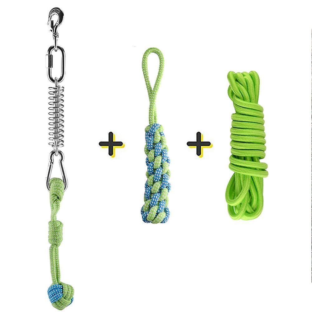 Stainless steel spring pole dog toys