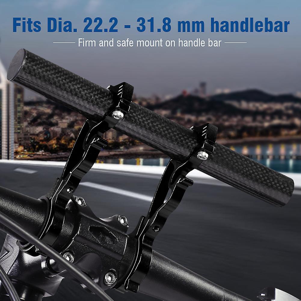 Bike Cycling Handlebar Extender Extension Holder Mount For Gps Lamp/units/headlights (black)