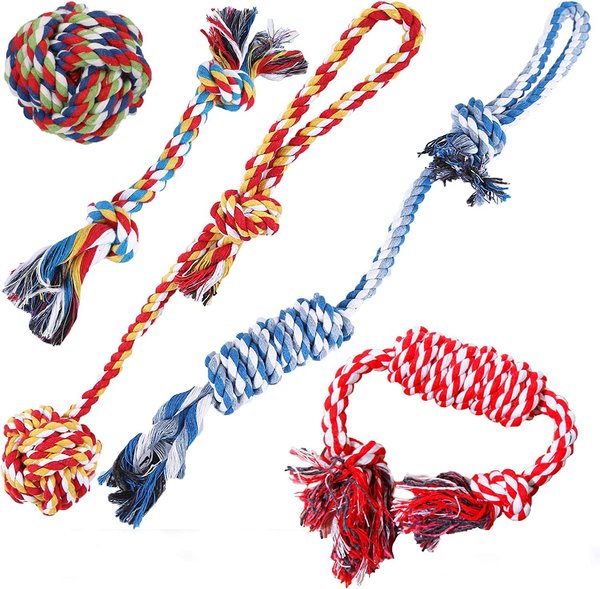 SunGrow Ferret Rope Chew Small-Pet Toys， 5 count