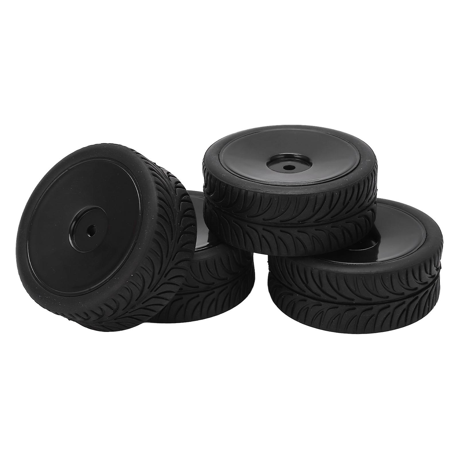 4pcs Rc Rubber Tires 65mm Closed Tires With Arc Pattern For Wltoys 144001 Rc 1/14 Off Road Vehicle