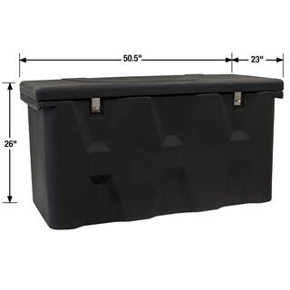 Buyers Products Company 26 in. x 23 in. x 51 in. Matte Black Plastic All-Purpose Truck Tool Box Chest 1712255