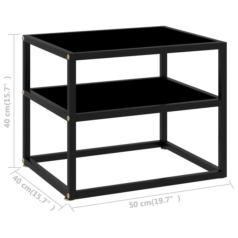 vidaXL Console Table Black 19.7\