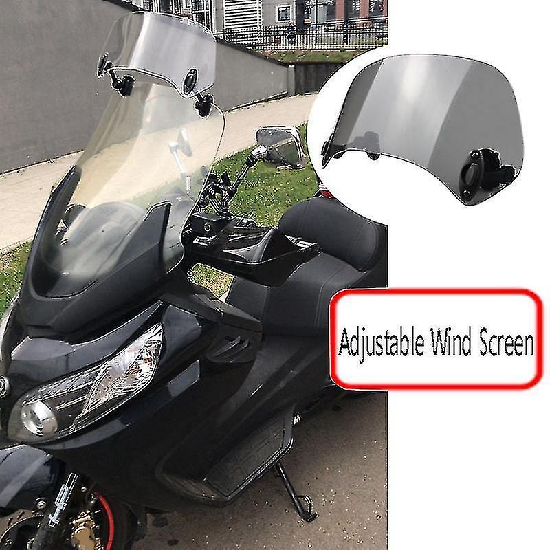 Transparent Color Universal Motorcycle Adjustable Wind Screen Extension Windshield Spoiler Air Defl