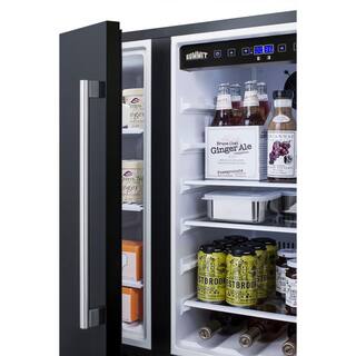 Summit Appliance 30 in. 5.4 cu. ft. Built-In Side by Side Refrigerator in Black Counter Depth FFRF3070B