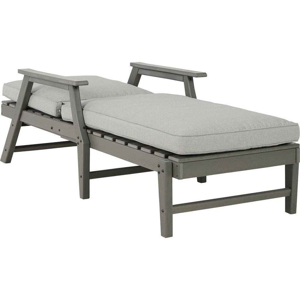 Poly Grey Outdoor Pool Chaise with Cushion