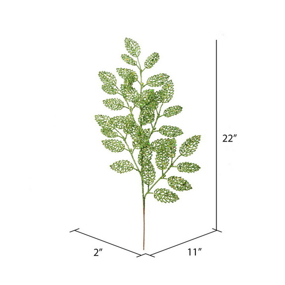 Vickerman 22 Glitt Loral Leaf Spray 12/Bg